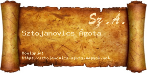 Sztojanovics Ágota névjegykártya