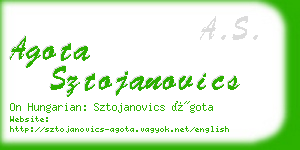 agota sztojanovics business card